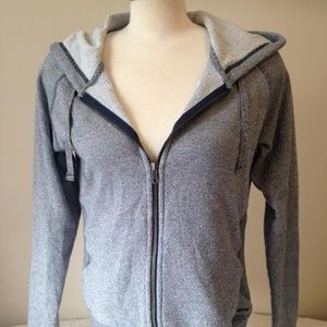 Patagonia Heather Gray Zip Hooded Jacket